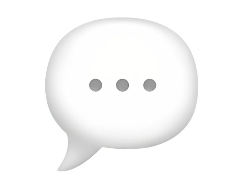 A speech bubble with three dots representing typing.